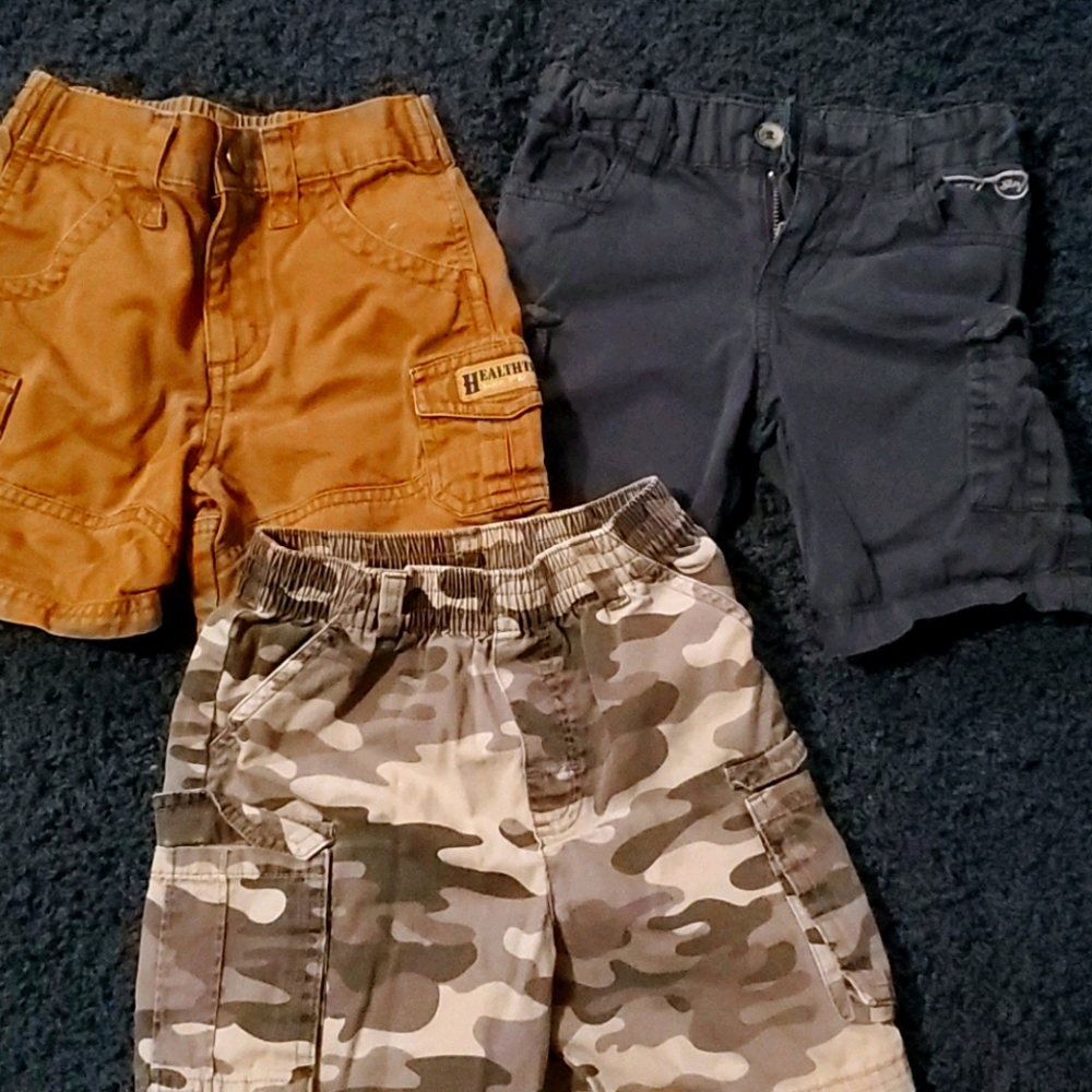3 pairs boys cargo shorts
